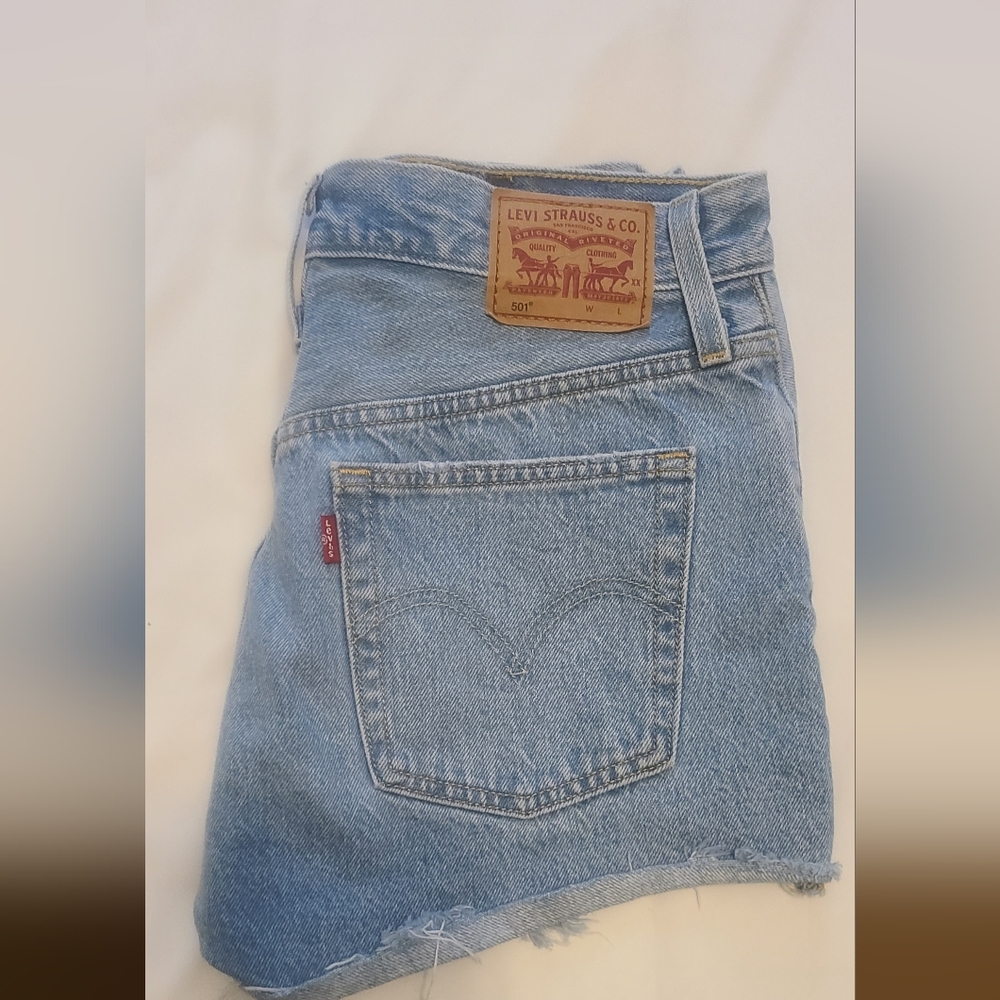Levis 501 high waisted shorts